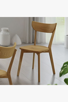 Moderní židle dub Eva, sedák dřevo dub , Jídelní židle- 1 2