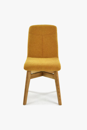 Židle jídelní YORK, žlutá - easy clean 2