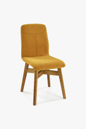 Židle jídelní YORK, žlutá - easy clean