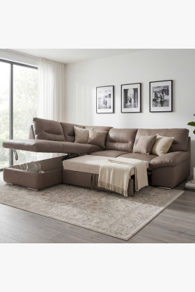 Rohová sedací souprava - pravá kůže SAND , William roh v levo 2