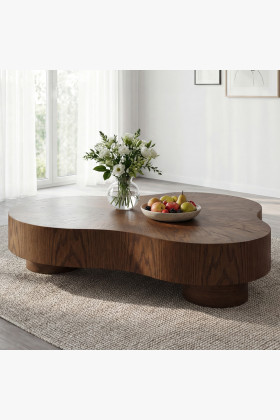 Designový konferenční stolek v barvě ořech