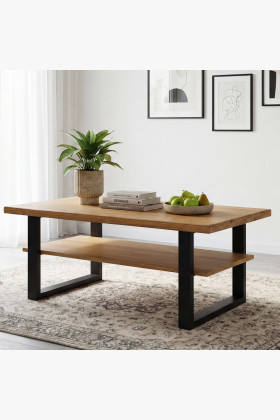 Konferenční stolek 115 x 65 cm dub s poličkou, Martina