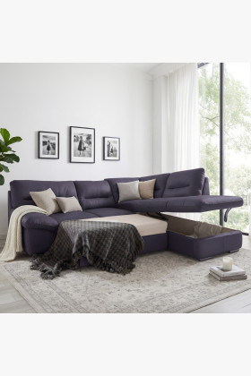 Rohová sedací souprava - pravá kůže NAVY, William roh v pravo 2