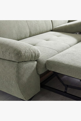 Rohová sedačka s funkcí spaní zelená - turtle , Roh v pravo 2