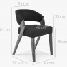 Designová luxusní židle - dub, Almondo