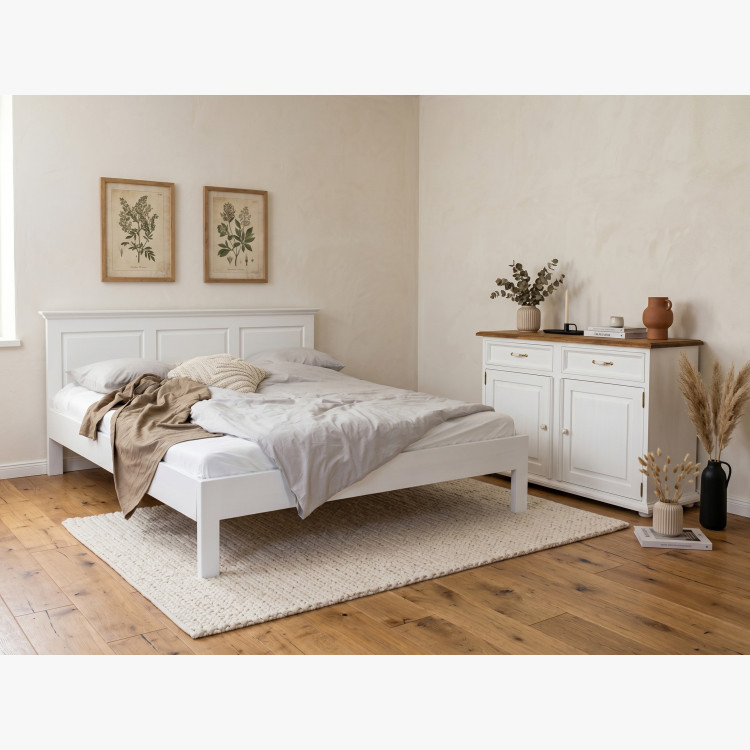 Postel ve provence stylu 160 x 200 masiv borovice