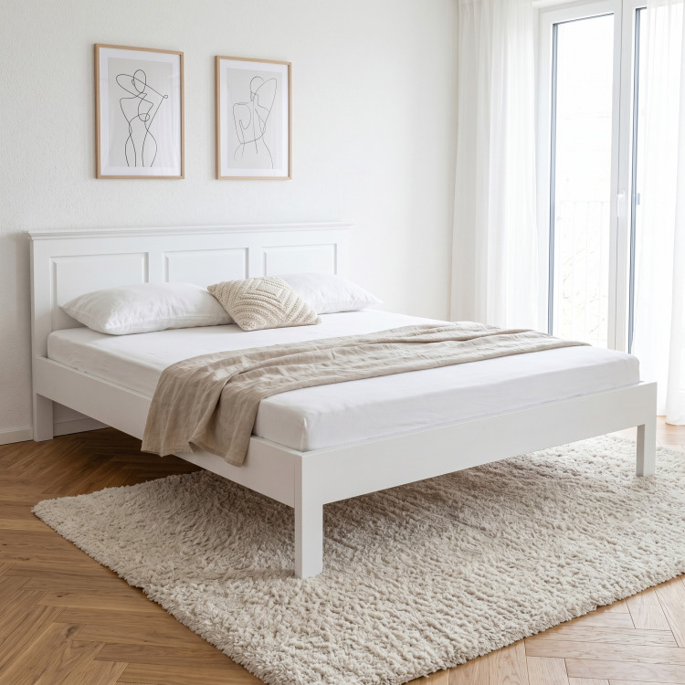 Postel ve provence stylu 160 x 200 masiv borovice