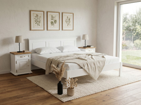 Postel ve provence stylu 160 x 200 masiv borovice