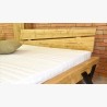 Designová postel z trámů, ocelové nohy ve tvaru Y, 160 x 200 cm , Postele- 10