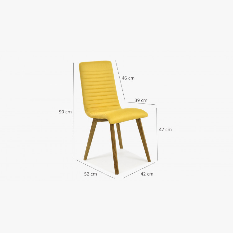 Moderní jídelní židle dub - žlutá, Arosa - Lara , Jídelní židle- 2