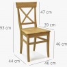 Dubová židle Country - Masiv - MEGA akce , Jídelní židle Dub- 7