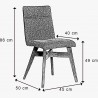 Jídelní židle skandinávský styl, barva šedá  tmavá Arona , Jídelna- 6