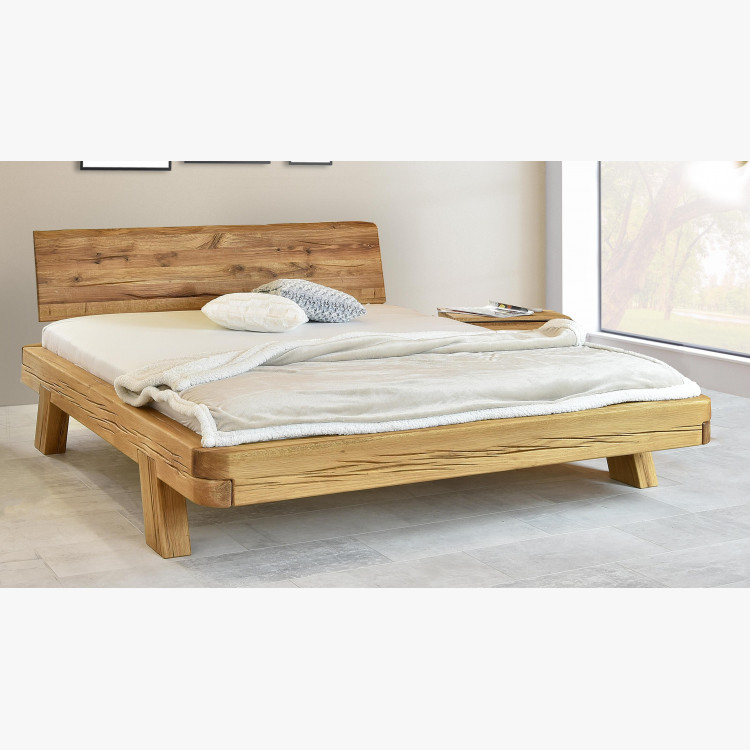Dubová luxusní postel z trámů, Manželská Mia 160 x 200 cm , Postele- 15