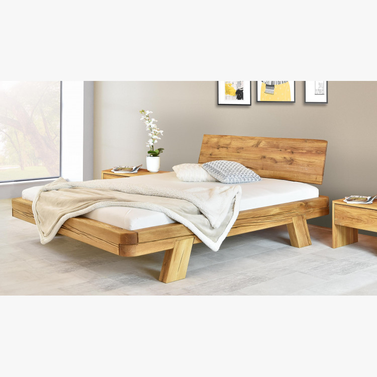 Dubová luxusní postel z trámů, Manželská Mia 160 x 200 cm , Postele- 4