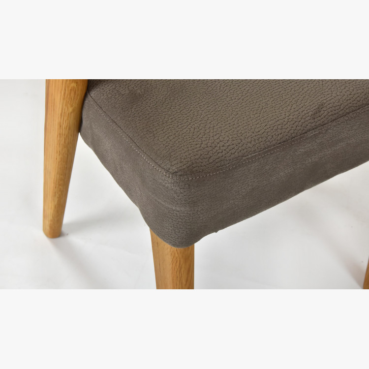 Designová luxusní židle - dub, Almondo - taupe