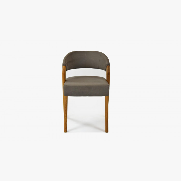 Designová luxusní židle - dub, Almondo - taupe