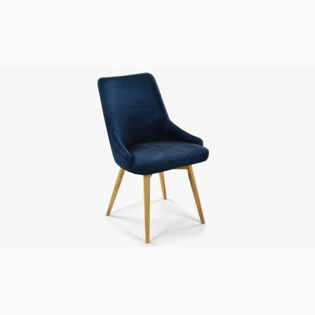 Jídelní židle sametová Laura, barva tmavě modra - Water repellent , Jídelní židle- 1