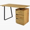 Dubový pracovní stůl, z černými kovovými nohami, Smak , Pc stoly- 1