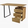 Dubový pracovní stůl, z černými kovovými nohami, Smak , Pc stoly- 2