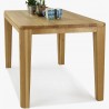 Čalouněné židle Arosa dubové nohy a jídelní stůl dub York