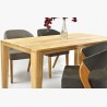 Luxusní jídelní židle Almondo z dubu včetně dubového stolu York pro 4 - 8 lidí , Dubové jídelní sety- 2