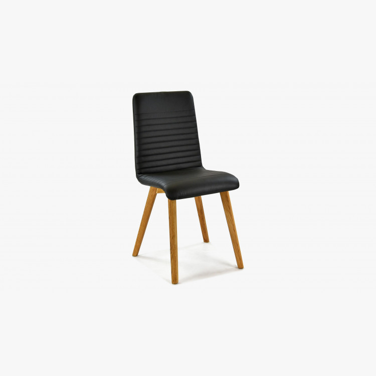 Jídelní židle pravá kůže černá, Model Arosa