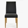 Židle pravá kůže - černá barva Klaudia , Židle pravá kúže- 4