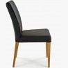 Židle pravá kůže - černá barva Klaudia , Židle pravá kúže- 5
