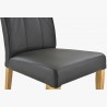 Židle pravá kůže - černá barva Klaudia , Židle pravá kúže- 6