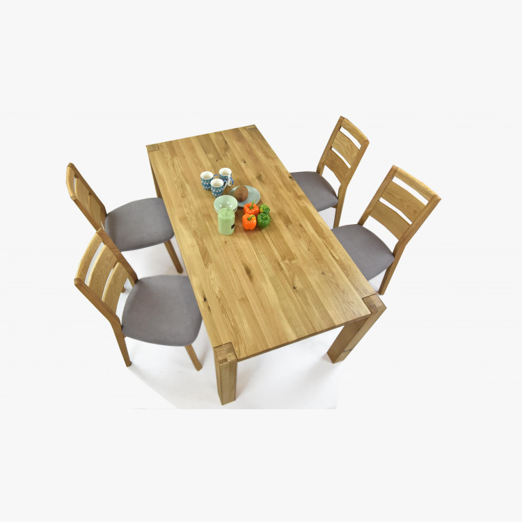 Sestava do jídelny z masivu - stůl košice + židle Virginia