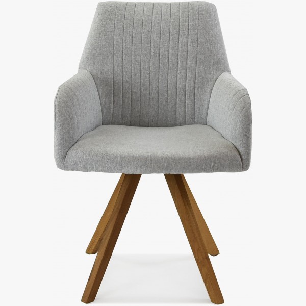 Židle s područkami šedá - nohy dub Paris
