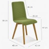 AKCE Židle do kuchyně - zelena, Arosa - Lara Design , Jídelní židle- 6