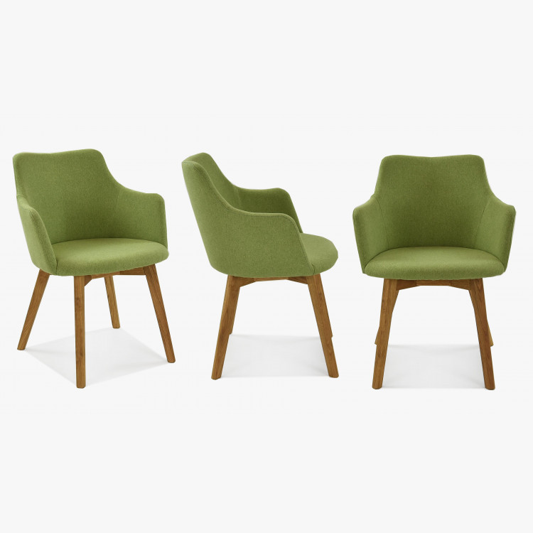 Židle s područkami - Bella, Lady zelená , Jídelní židle- 4