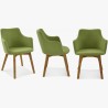 Židle s područkami - Bella, Lady zelená , Jídelní židle- 4