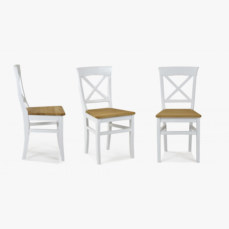 Dubová židle Torina dub + bíla