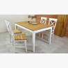 Jídelní stůl a židle masiv v selském stylu, Torina + Tomino