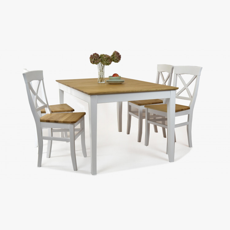 Jídelní stůl a židle masiv v selském stylu, Torina + Tomino