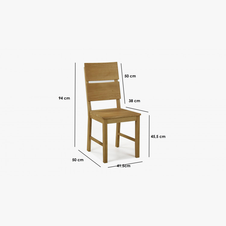 Dubová židle Nora - Pu hnědá - MEGA akce