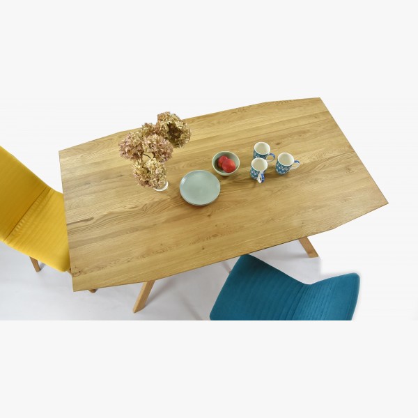 Masivní stůl dub 160 x 90, designové nohy, Kolin