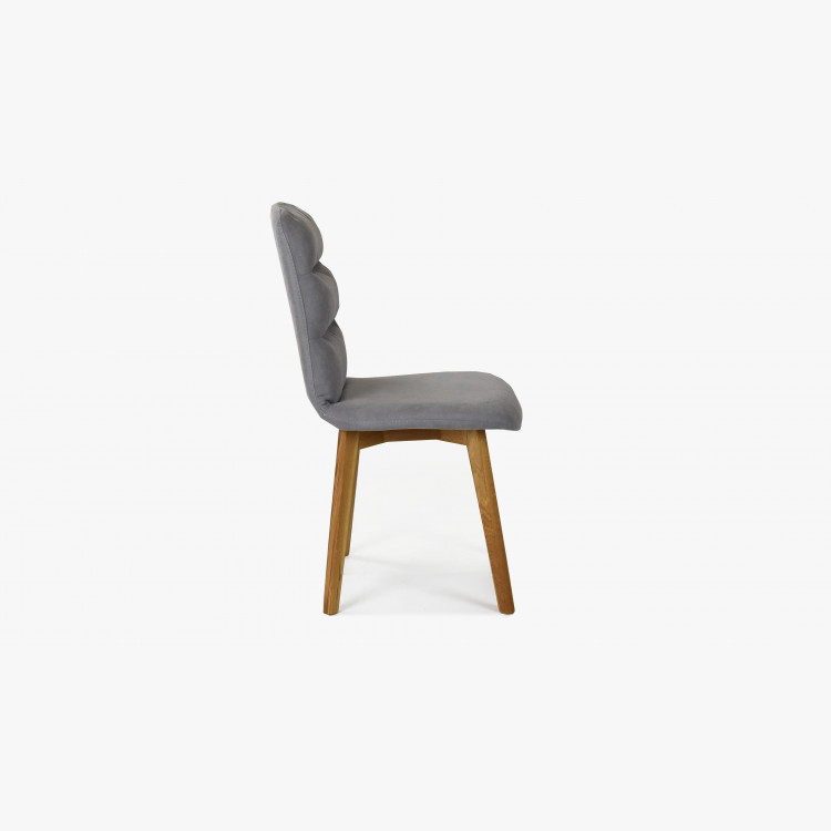 Pohodlná židle, šedá látka - dubové nohy Orlando , Jídelní židle- 3