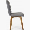 Pohodlná židle, šedá látka - dubové nohy Orlando , Jídelní židle- 5