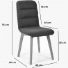 Pohodlná židle, šedá látka - dubové nohy Orlando , Jídelní židle- 7