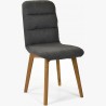 Pohodlná židle, tmavá látka - dubové nohy Orlando , Jídelní židle- 3