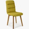 Pohodlná židle, žlutá látka - dubové nohy Orlando , Jídelní židle- 3