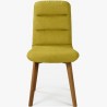 Pohodlná židle, žlutá látka - dubové nohy Orlando , Jídelní židle- 4