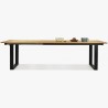 Rozkládací stůl dubový - kovové nohy, Rennes 180-280 x 90 cm , Rozkládací jídelní stoly- 4
