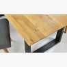 Rozkládací stůl dubový - kovové nohy, Rennes 180-280 x 90 cm , Rozkládací jídelní stoly- 8