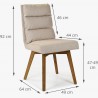 Pohodlná židle, nohy dub béžová Kampa , Jídelní židle- 8