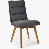 Pohodlná židle,Kampa - nohy dub, tmavě šedá , Jídelní židle- 1