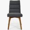 Pohodlná židle,Kampa - nohy dub, tmavě šedá , Jídelní židle- 3